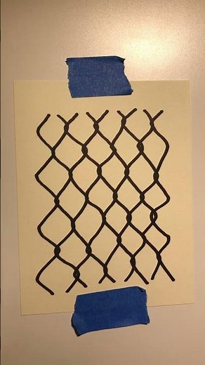 How to draw a Chain Link Fence! EASY!!