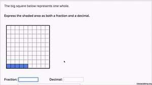 Writing a number as a fraction and decimal