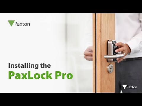 Installing the PaxLock Pro