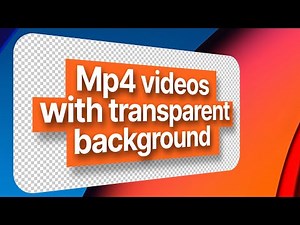 Mp4 Video With Transparent Background? Here's how to do it on a Mac.