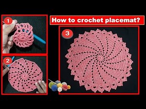 How To Crochet Round Placemat?For Beginners..Design 3.