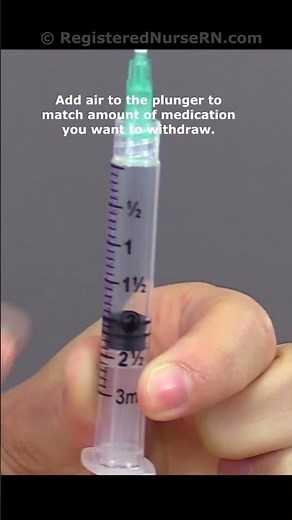 Inject Air Into a Vial for Medication Administration Nursing Tip #shorts