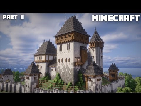 Minecraft: How to build a Medieval Castle Tutorial | Part 2