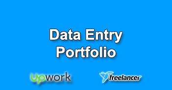 Data Entry Portfolio Samples for Upwork Freelancer - Webson Job
