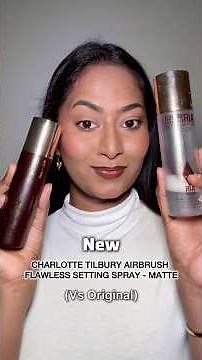 ✨New✨ @charlottetilbury Airbrush Flawless MATTE Setting spray vs Original !!