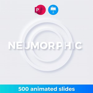 500 Neumorphic Powerpoint Templates | Animated Infographic | Editable Slides | Keynote and Powerpoint Templates | Light and Dark Version - Etsy
