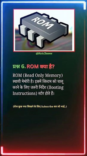 What Is ROM? Read-Only Memory | Computer Basics | Tech Tutorial | How Computers Work #shorts