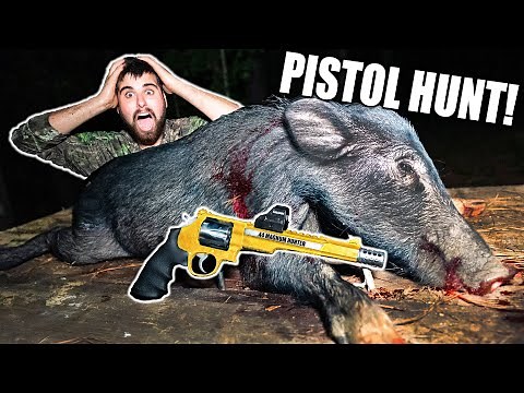 44 Magnum Pistol HOG HUNT! *LONG RANGE*
