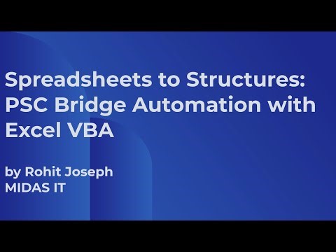 Hong Kong Webinar: Spreadsheets to Structures (Excel VBA)