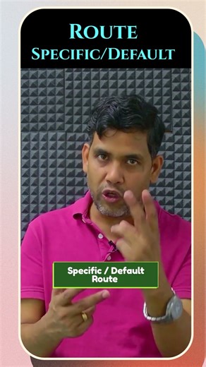 🎯 Specific Route vs Default Route — Don’t Confuse in Interview!