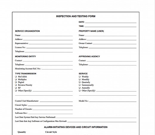 NFPA 72 Form Download for Mobile, Tablet, Fillable PDF
