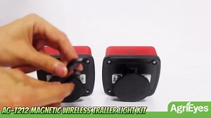 Agrieyes Wireless Trailer Lights Kit for Towing Truck, Rechargeable LED Tow Light with Super Magnetic,7 Way to 4 Way Transmitter for Boat Trailer, Caravan, Camper, RV