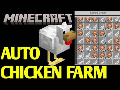 Easy AFK food farm for Minecraft | Automatic cooked CHICKEN FARM