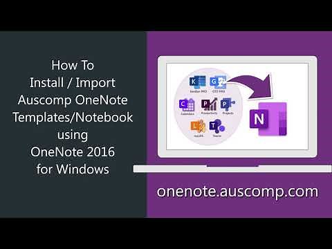 OneNote - How to import templates and notebooks into OneNote using OneNote 2016