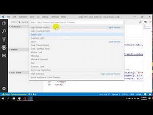 How to change Color Theme in Visual Studio Code