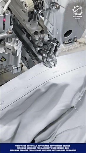 Smart Sewing Machine for Fast Making Buttonhole Stitch #machineinnovation #textile