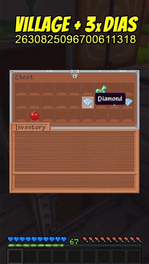 🌍 [1.21.8] SEED 266 - VILLAGE + 3x DIAS (PC JAVA Edition) #shorts