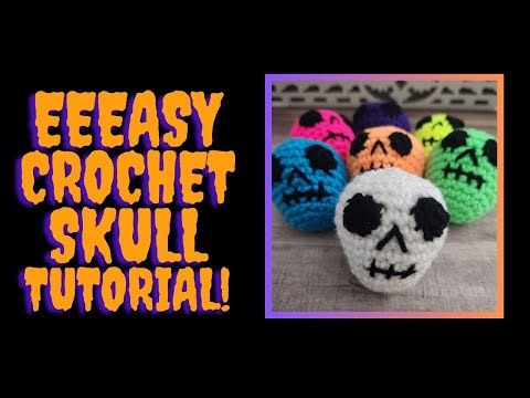 Easy 30 Minute Mini Skull Crochet Tutorial!