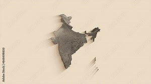 India Map Animation. Abstract geometric futuristic concept Map of India.