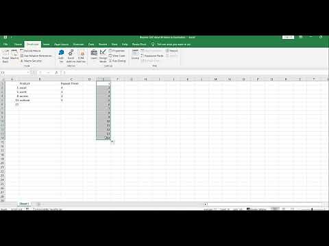 Repeat Cell Value N times in Excel
