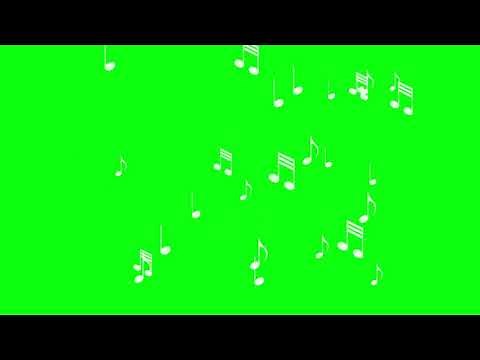 Musical Notes Effect Green Screen