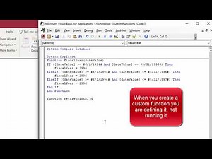 Microsoft Access A to Z: Creating custom functions with VBA
