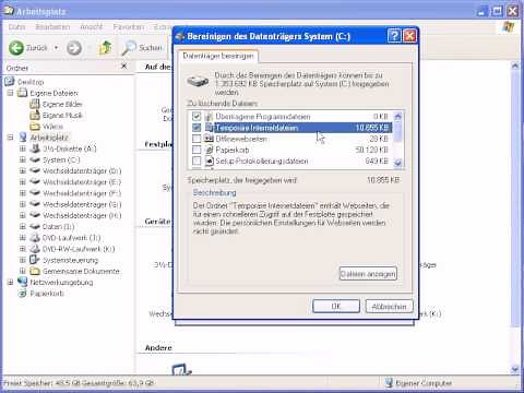Windows Datenträgerbereinigung