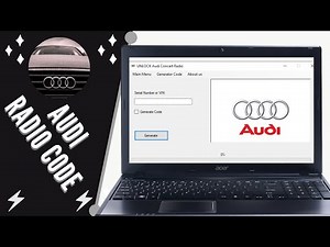 Audi Radio Code Generator - Get your pin code in minutes!