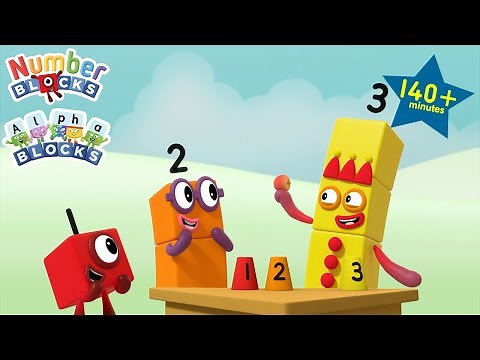 Learn to read & count | 140 mins of Alphablocks & Numberblocks Level 1 | ‪@Blocks-Universe‬