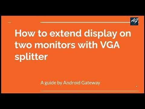 How to extend display on two monitors with VGA splitter?