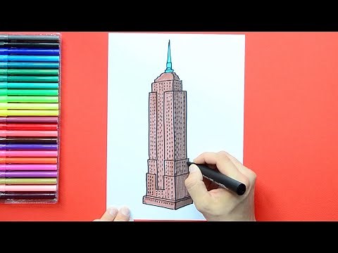 How to draw the Empire State Building, New York