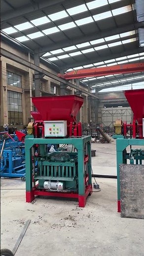 Cement brick machine with hopper