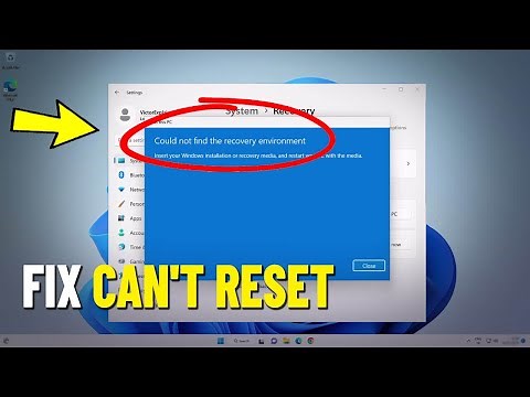 Fix Could not find the recovery environment in Windows 11 / 10 | Solve CAN'T RESET WINDOWS 11 ✔️