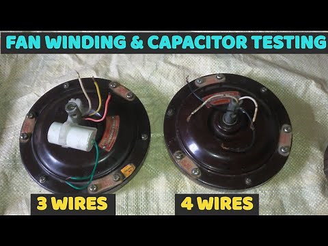 How to check ceiling fan winding & capacitor of 3 wired or 4 wired fan with multimeter