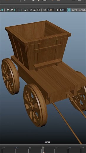 “3D Cart Modeling in Autodesk Maya" #CartModel#3DCart#PropModeling#3DModeling