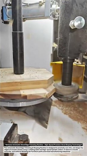“Extreme Automatic Wood Edge Trimming Machine – High-Speed Precision Wood Shaping Technology!”.