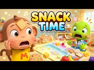 Snack Time Song for Kids 🍎 | Healthy Food & Sharing