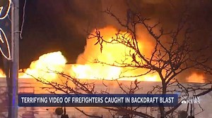 A fire ripped through a New York City strip mall early Thursday and triggered a massive backdraft explosion. Seven firefighters and five others were injured and the cause is under investigation. | NBC Nightly News with Tom Llamas