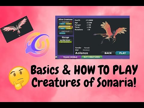 Roblox: Creatures of Sonaria: BASICS & HOW TO PLAY!
