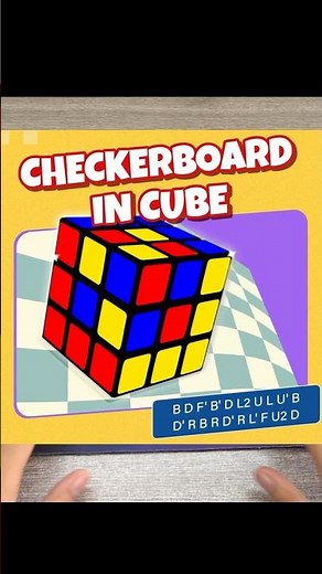 Easy Pattern on Rubiks cube 3x3 tutorial | checkerboard pattern | #rubikscube #cubing #rubik