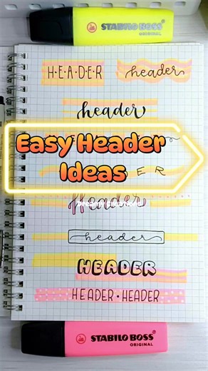 Easy Header Ideas for Notebook Design Trending