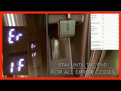 How to Fix the ER IF on LG Refrigerator aka LG Error Code ER 1F reset repair diy
