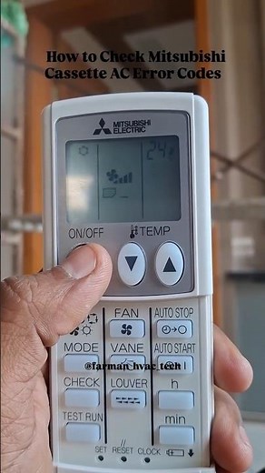 mitsubishi electric cassette air conditioner error codes check #shorts #viral
