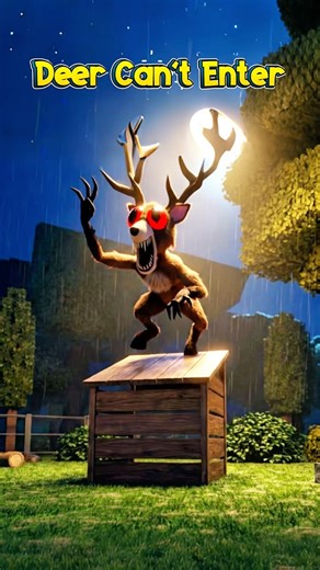 The Monster Deer Was Screaming ON OUR ROOF! #Roblox #shorts