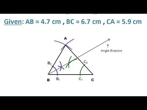 How to Draw the Bisectors of Angles of a Triangle