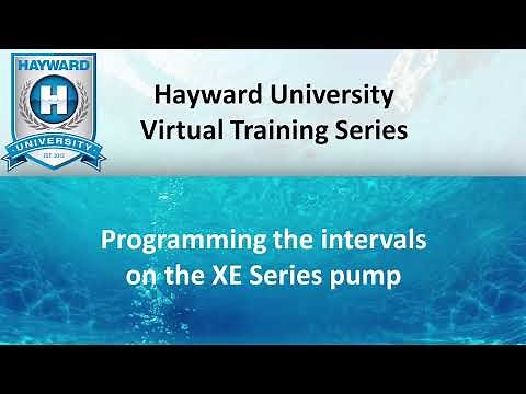 Hayward XE Series Pool Pumps - Schedule Programming