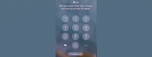 How and where to enter the PUK code on an Android phone