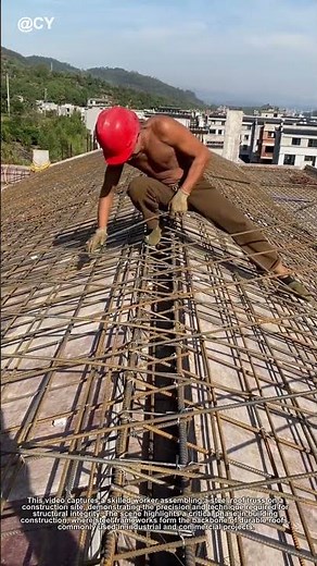 "Rooftop Steel Frame Construction! 🔨 Master the Art of Structural Assembly Like a Pro"