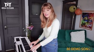 MUSTAR Digital Piano 88 Key Weighted Keyboard Hammer Action, MDP-1300 Weighted Keyboard with Stand, Full Size Electric Piano Keyboard for Beginners, Portable Case, Sustain Pedal, White