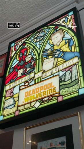 125K views · 4.7K reactions | Wrexham legend super Paul Mullin welcomes a new pair of heroes to Disney+, unveiling an incredible Deadpool and Wolverine stained glass masterpiece by Flora Jamieson (from art by Jem Ward). | Marvel | Facebook